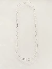 Image 2 of Sterling Silver Paperclip Chain Necklace