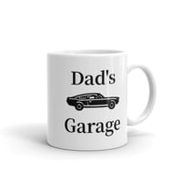 Dad's Garage w/Car White Glossy Mug 11 oz.