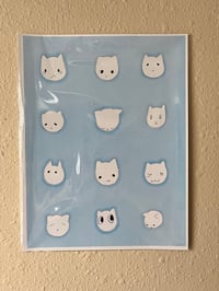 cat faces print 