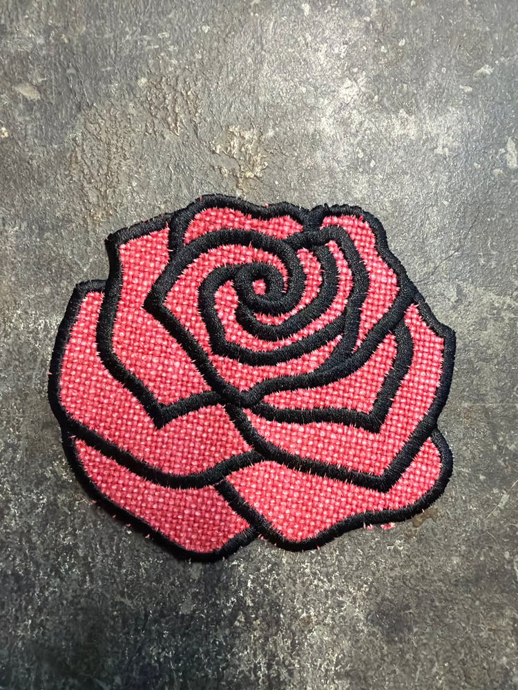 Image of Black outline Rose patch