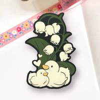 Image 1 of Ducks + Lily of the Valley Matte Vinyl Sticker