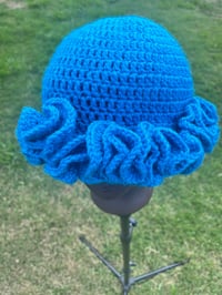 custom crochet ruffle trucker hat