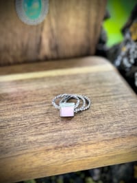 Image 2 of Pink Conch Stacker rings - size 7