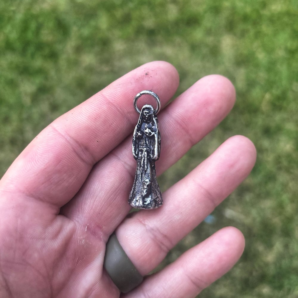 Mini Pewter Santita Pendant