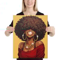 Image 4 of Canvas Print Grilling Woman