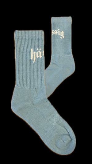 Image of basic logo socks gelato blue