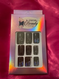 Image 1 of Nails - Short (Black Designs)