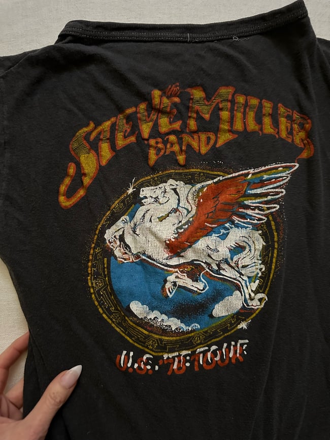 1970s Steve Miller Band 2-sided concert t shirt lot tee