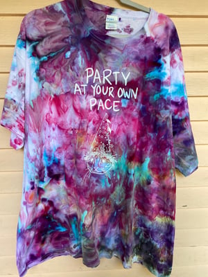 Image of 3XL Party At Your Own Pace Rain Tie Dye Shirt 3