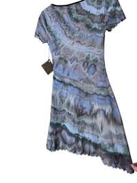 Image 8 of XS 90's Babydoll Mini Dress in Stone Agate Ice Dye