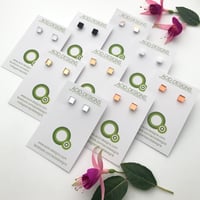 Image 2 of Náušnice / Earrings Cube Mirror