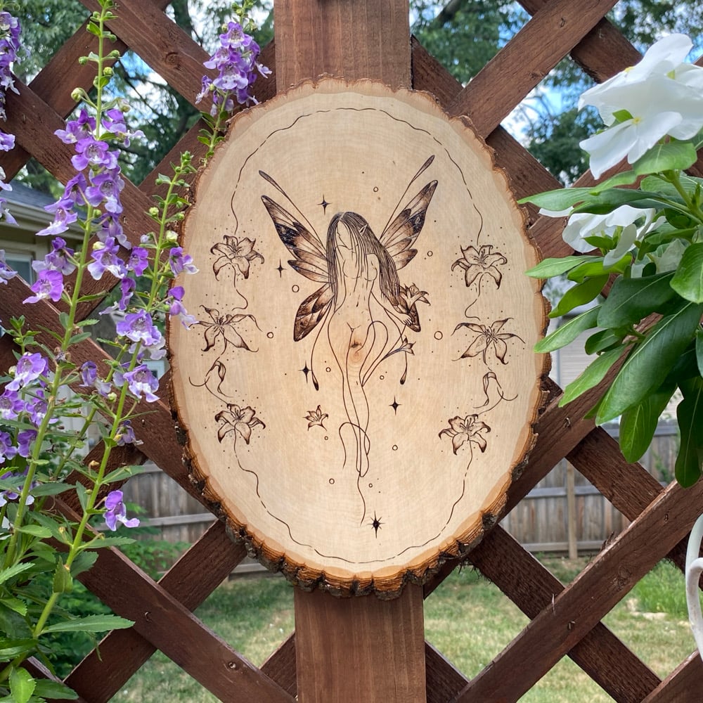 Image of The Lily Fairy Wood Art