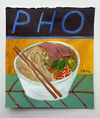 Pho on ochre and jade green