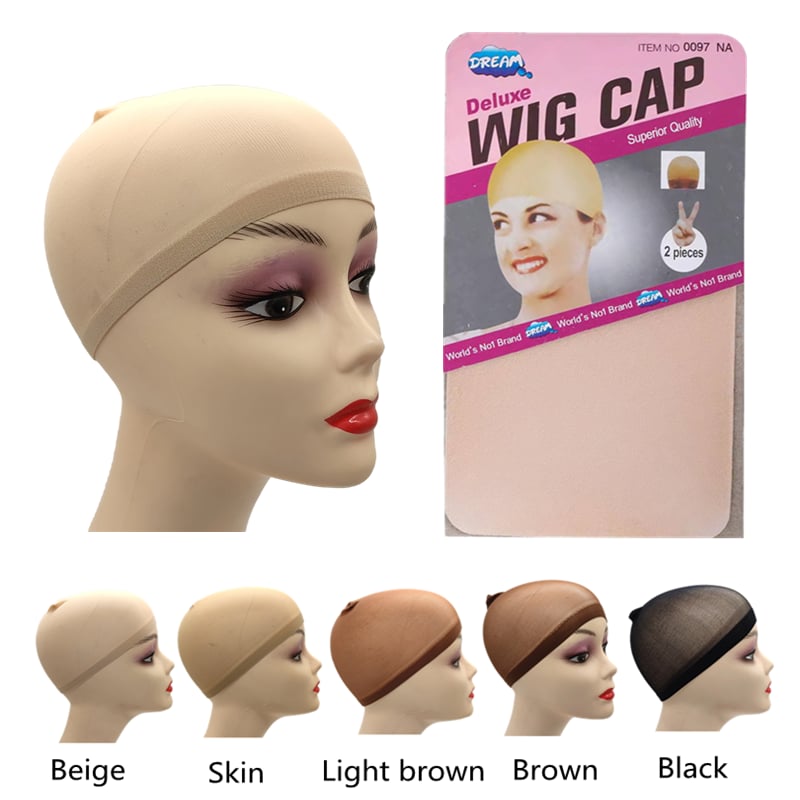 Image of 1/6/12bags Ventilated Nylon Mesh Nude Stocking Wig Cap Hairnets Stretchy Close End Super Extra Thin 