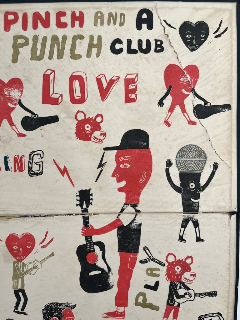 Love Guitar Rubber Stamp Print Image 4