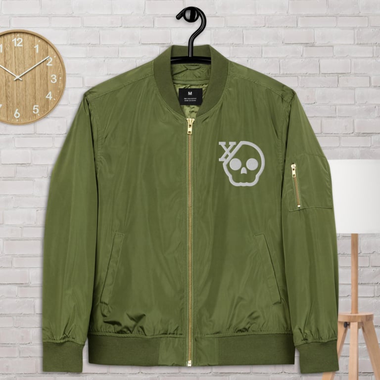 My Skull Is White Premium Recycled Bomber Jacket Image 2