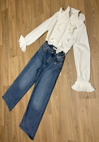 Image 2 of Washed denim viral stretchy jeans 