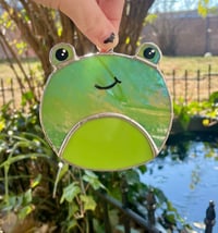 Image 1 of Stained Glass Iridescent Frog