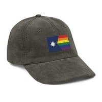 Image 12 of Minnesota Rainbow Pride Flag (6 Stripe) Corduroy Cap