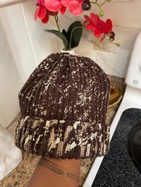 Chocolate brown splatter hat
