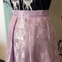 Image 2 of pleated satin skirt (purple)