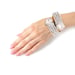 Image of Cross Over Crystal Hinge Cuff Bracelet 