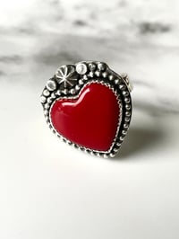Image 3 of Handmade Sterling Silver Rosartia Heart Ring 925