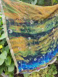 Image 6 of Poncho Woodstock Top -free size yellow blue