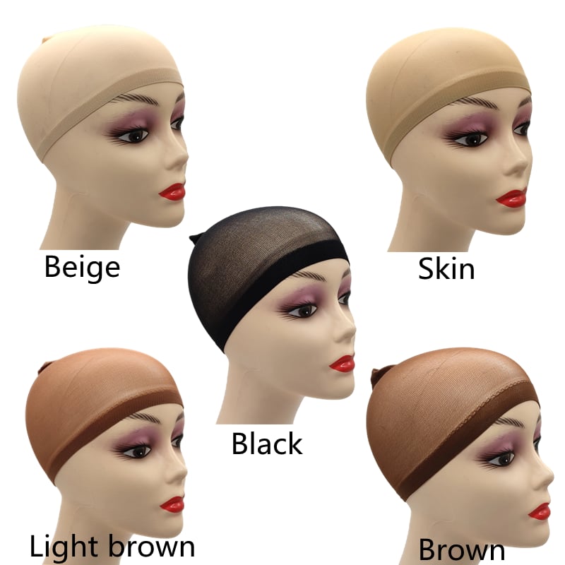 Image of 1/6/12bags Ventilated Nylon Mesh Nude Stocking Wig Cap Hairnets Stretchy Close End Super Extra Thin 