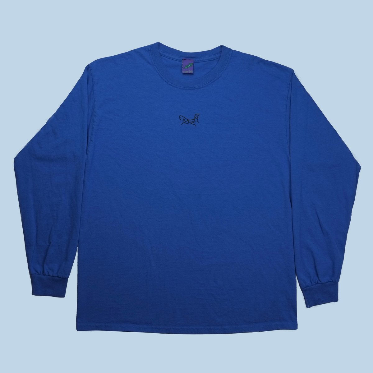 blue-long-sleeve-shirt-lizard-stuff