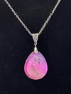 Pastel Pink Underwater Resin Pendant Necklace