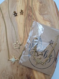 Image 1 of Double star necklace set