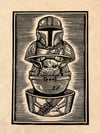 Mandalorian Nesting Doll Block Print