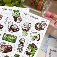 Image 2 of Mint Chocolate Dessert | Matte Sticker Sheet