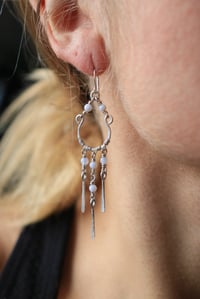 Image 5 of Mini Sterling Silver + Crystal Chandelier Earrings (2)