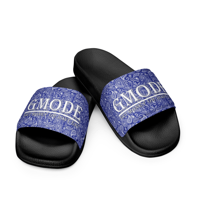 Men’s Blue Bandana slides