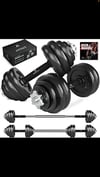 Amonax 20kg Cast Iron Adjustable Dumbbells Weight Set, Barbell Set Men Women.
