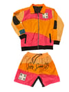 Beach Wave Set : fuchsia/ Tangerine