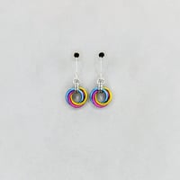 Image 3 of Pride Flag Moebius Earrings