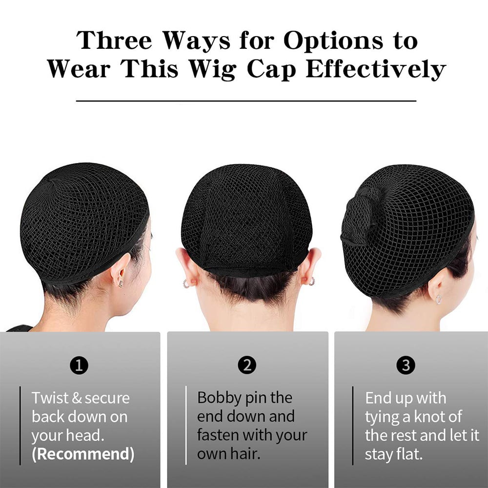 Image of G&T Wig Black Mesh Wig Cap Net, Closed End Hair Mesh Net, Liner Weaving Caps for Women, Men, Kids, W