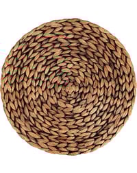 Image 3 of Brown Wash) Round Placemat, Wicker Place mats, Rattan Place mat,for rent only 