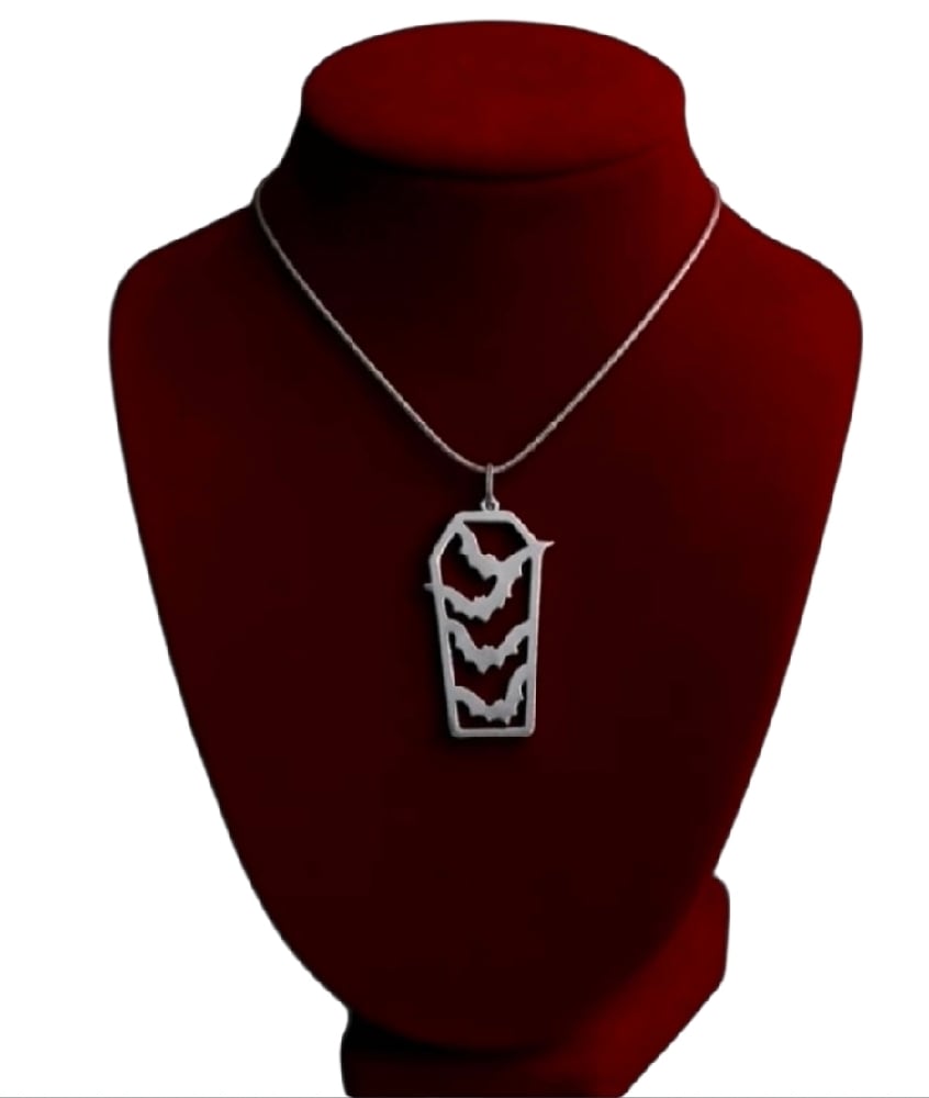 Image of Echoes of the Night Coffin Necklace 