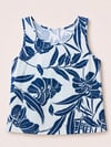 Ready Made Blue & White Monstera Tank sizes 8-20 with free postage