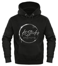Kc Stacks Designs Blk Hoodie (Platinum Logo)
