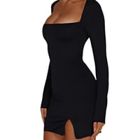 Image 2 of Lace-Up Slim Dress fashion dress line tropical vacation