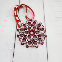 Image 2 of Candy Cane Mandala Ornament