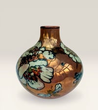 Image 1 of “Cherry blossom” reduction lustre vase