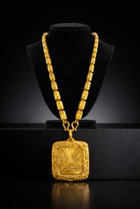 Image 1 of 24k Angkor Wat  Pendant  & Chain 