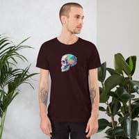 Image 9 of Colorful Neon Watercolor Skull Unisex t-shirt