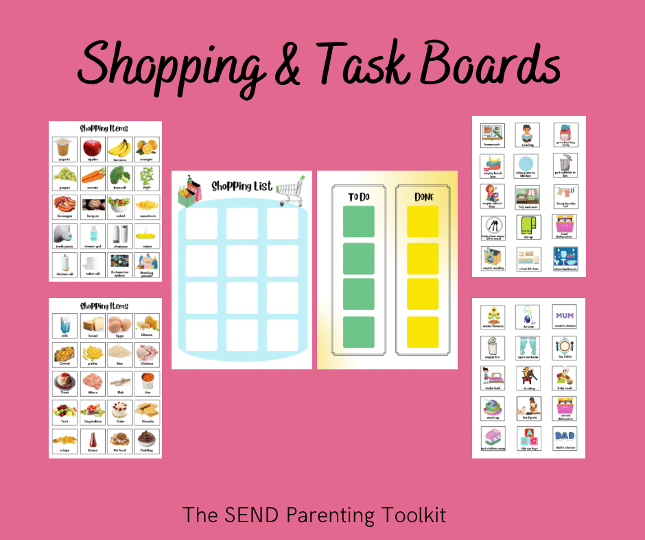 Task & shopping list boards set